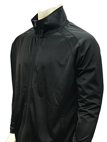Smitty | BKS-232 | Solid Black Officials Jacket w/Knit Cuff | Referee's Choice! (4XL)
