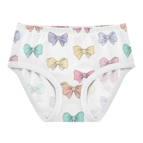 Wusikd Cute Bows (2) Girls' Underwear Cotton Girls Briefs Soft Toddler Underwear 2T