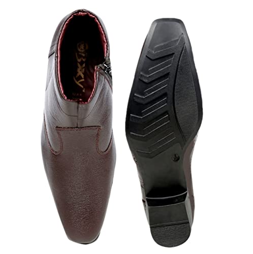 Image of BXXY Men's 2 Inch Heel Height Increasing Formal Zipper Boots