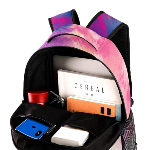 Sac à dos dégradé de rose multicolore au design original pour adolescents - 4