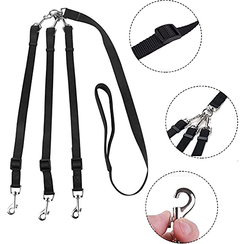 Hundeleine Leine, 3-in-1 Hundeleine, Hundeleine Nylon, Hund Kette Leine, Anti-Zieh Haustier Hund Führen Leine Kette für Gehen Trainieren Joggen, für Mittlere, Kleine Hunde, Mehrere Haustiere