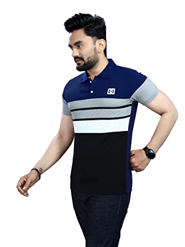 Image of Men's Regular Fit Striped Polo T-Shirts