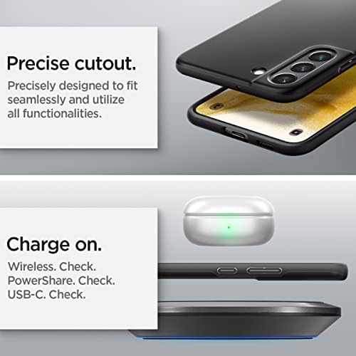 Spigen Thin Fit Case Compatible with Samsung Galaxy S22 Plus 5G - Black