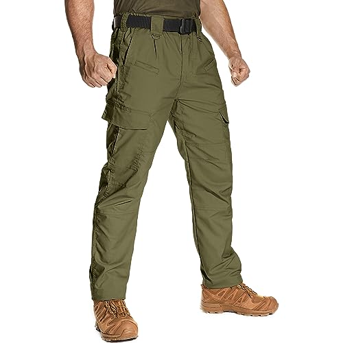yeyity Cargohose Herren Ripstop Militär Taktische Hose Stretch Outdoor Hosen für Herren Leichte Arbeitshose Männer Wandernhose(9923,Amy Green,34)