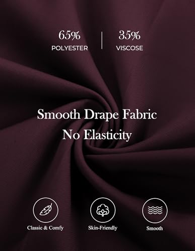 GRACE KARIN Womens Casual Pants 2025 Slacks for Women High Waisted Wide Leg Work Business Office Dressy Pants for Women Wine 2XL4