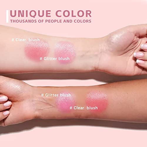 Hosaily Color Changing Clear Ph Blush,Moisturizing Cream Blusher Rouge For Cheek&Lips Makeup Multi-Use Liquid Blush Gel Tinted Balm Gloss Waterproof Magic Nutritious Glossy Shiny Finish Pink Blush #TOP5