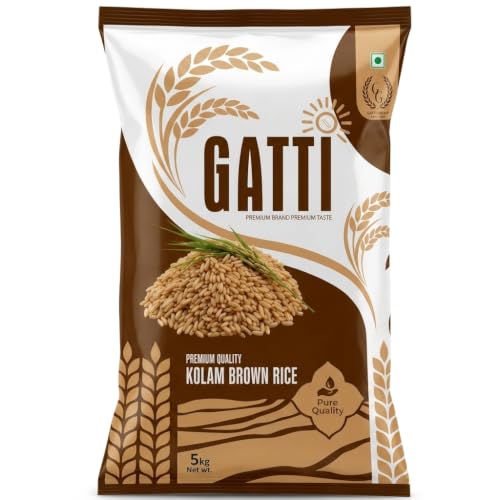Image of Gatti Fit Grain Premium Kolam Brown Rice - 5kg | Whole Grain Rice | High Fibre & Nutrient-Rich Rice | Premium Quality Brown Rice