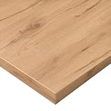 POKAR Tischplatte 160x80 cm | Schreibtischplatte 25 mm Stärke | Ideal für höhenverstellbare Schreibtische und Esstisch | Robuste und Langlebige | Made in Europe | Golden Craft Eichen