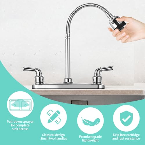 RV Kitchen Faucet Non-Metallic, Flexible Spout for Campers, Motorhomes, Travel Trailers by JAKARDA - Image 5