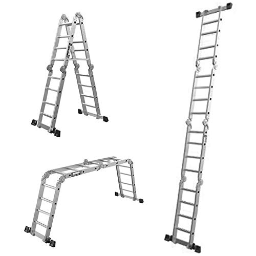 Stanz (TM) 15.5FT Folding Ladder Multi Purpose Aluminium Folding Step