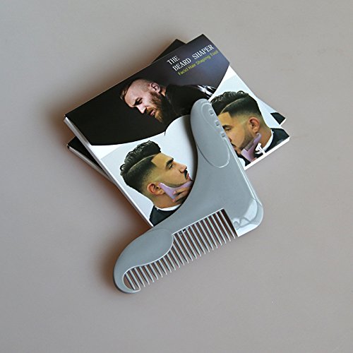 comb Professional beard and sideburns comb and facial hair shaper, in gray