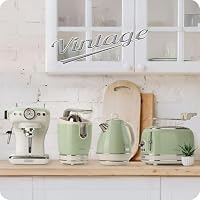 Ariete Vintage Espresso 1389, Retro Espressomaschine für Pulver oder ESE-Pads, 1-2 Tassen, Cappuccino-Düse, Edelstahl-Tassenhalter, 15 Bar, 850W, Grün – Ansicht 6
