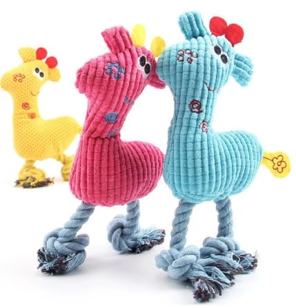 Brinquedo Pet Pelúcia Para Cachorro com som Girafinha (Rosa)
