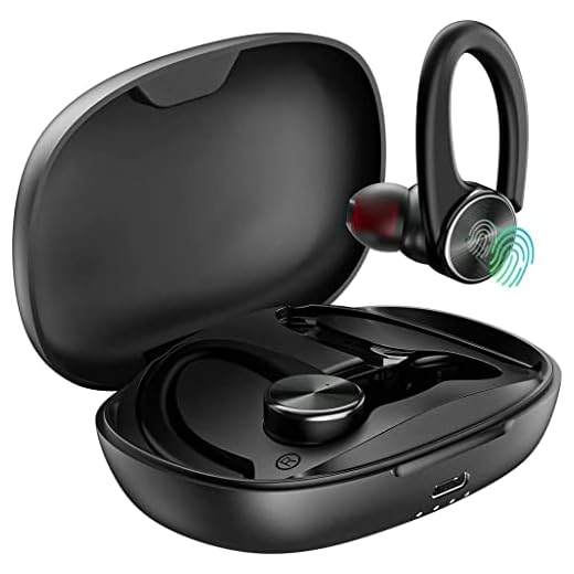 TTQ Wireless Earbuds, Bluetooth Headphones 80Hrs Playtime with Charging Case and Earhooks Over Ear Waterproof Earphones with Mic for Working Sports Running Workout iOS Android TV Phone Laptop