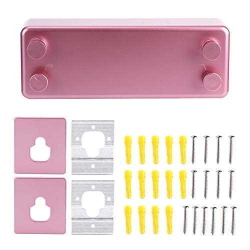 Telescopic Clothesline with Stainless Steel Rope, Retractable Laundry Drying Rack for Balcony Bathroom, 4m Heavy Duty Clothes Line with Space Aluminum Base, Holds Up to (9024P Pink Double Rope