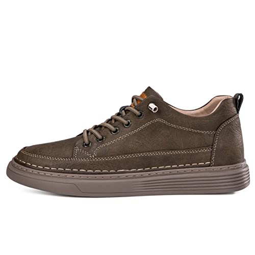Image of CERYTHRINA Elevator Shoes for Men - Height Increasing Sneakers, 2.5 Inches Taller, Leather Casual Shoes with Height Increase Insoles