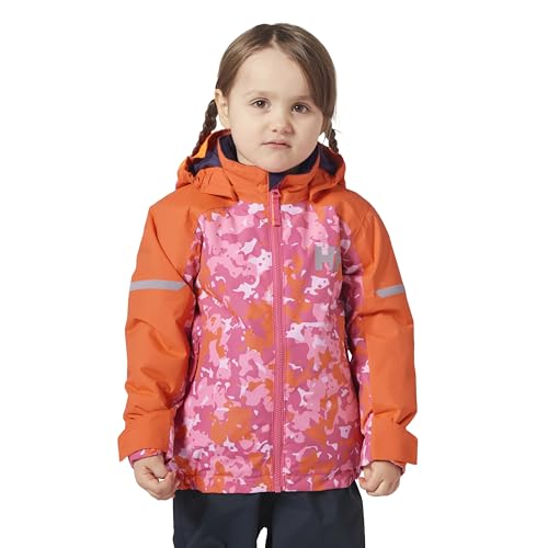 Helly-Hansen K Legend 2.0 Insulated Jacket - Kids Unisex Waterproof Winter Coat, Warm & Breathable, Outdoor Snow Gear, 181 Dragon Fruit Splash Camo Aop - 73