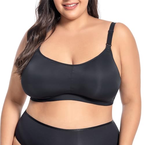 Plus Size Nursing Bra Built in Pads Non Removable Full Cup for Big Women,Nursing Bra Large Bust,Maternity Bra Large Breast2