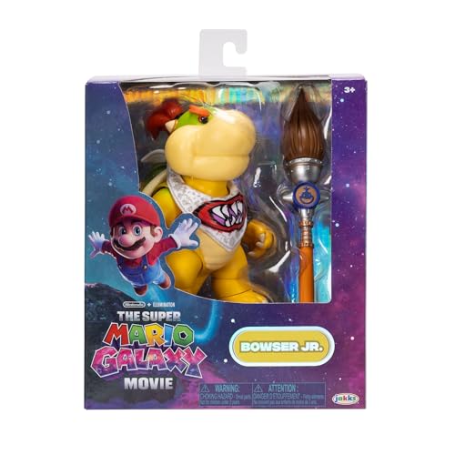 The Super Mario Galaxy Movie 5” Action Figures Series 1 – Bowser Jr. Figure with Paint Brush Accessory - Premium Details and 17 Points of Articulation - Thumbnail 6