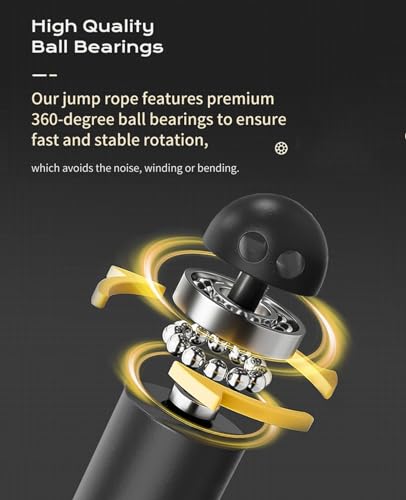 Corda de pular inteligente com contador – ACHDOFITS corda de pular sem emaranhados para fitness e tr