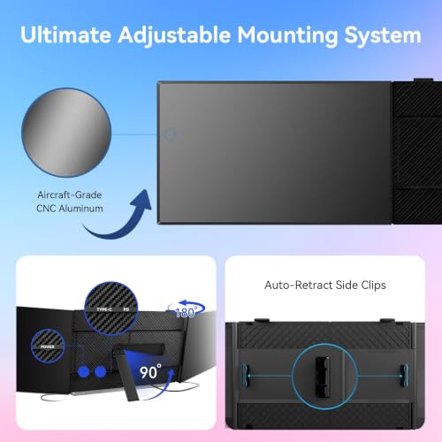 Image of Laptop Screen Extender 15.3 inch Triple - One Cable Connection Portable Monitor Ultra-Light & Ultra-Slim 2.74lbs 1200P FHD IPS Extra Screen for 13 inch-17.3 inch Laptops Compatible with Wins /Mac /Android /Chrome