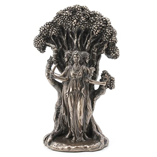 Estatua de Resina Hecate Triple Luna Bronze 7.25" miniatura 1