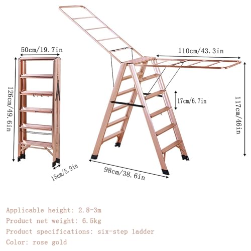 Étendoir à linge modulable en échelle avec structure pliable sur pied - 7
