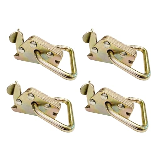 Mega Cargo Control (4 Pack E-Track HD D-Ring Tie-Down Anchors | E-Track Tie-Down System for Cargo Load & E-Track Rail | Enclosed Trailer, Flatbed, Truck, Van, Pickup Truck