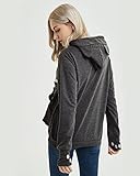 besbomig Kapuzenpullover Damen mit Katzen Großen Tasche, Pulli mit Katzentasche Katzenpullover Hoodie Damen, Super Weich Bequem Pullover mit Hundetasche Sweatshirt für Herbst Winter