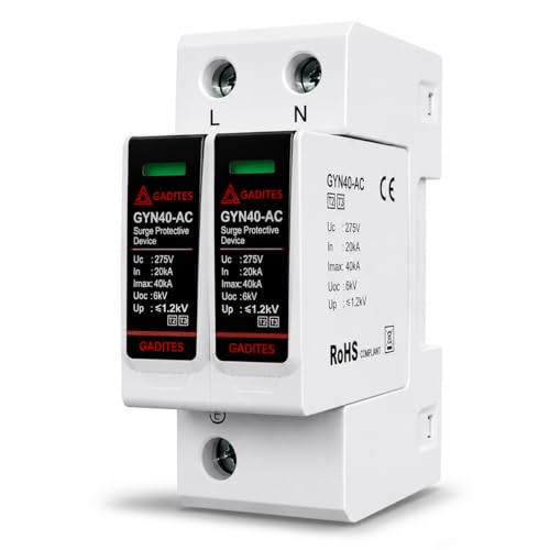 Image of Surge Protector 2 Pole T2+T3, Fine-Level Type 3 Surge Protection, Safeguards Sensitive Electronics, Residual Lightning & Power Surge Safety Device (AC /T1+T2 4POLE WIHT Mount)