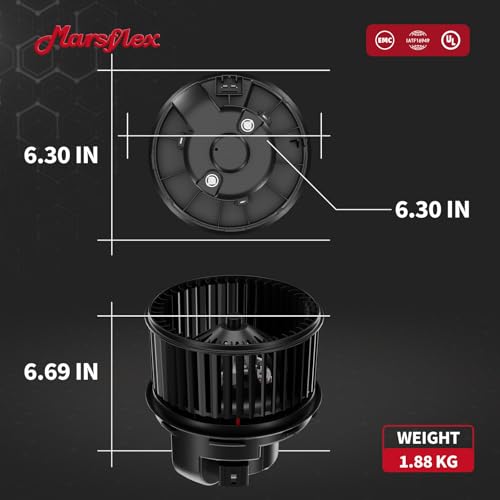 Image of Marsflex Front Blower Motor 700272 for 2013-2019 Ford CMax Escape Focus Transit Lincoln MKC 2014 2015 2016 2017 2018 Automotive Replacement Blower Motor Fan OE: PM9386 DV6Z19805B GV6Z19805AA