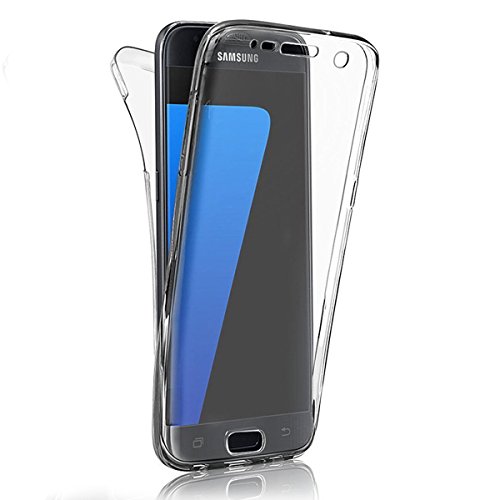 Galaxy S7 case(Front+Back Cover Gel Series), Houshine Shockproof TPU 360 Degree Protective Clear Crystal Rubber Soft Case Cover for Samsung Galaxy S7, Transparent