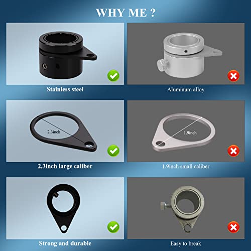 Bonytek 2 Pack Aluminum Alloy Flag Pole Rings, 360 Degree Rotating Flagpole Flag Mounting Rings Spinning Flag Pole Kit With Carabiner For 0.75-1.00 Inch Diameter Flagpole (Φ 1 Inch, Black) #TOP1