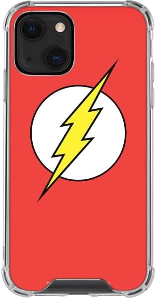 Skinit Clear Phone Case Compatible with iPhone 14 - Officially Licensed DC Comics The Flash Original Emblem Design
