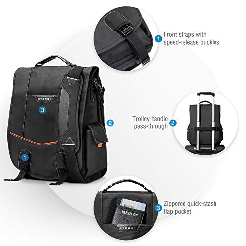 Everki Eks620 Urbanite Laptop Vertical Messenger Bag, Fits Up To 14.1” #TOP3