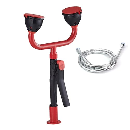 YGwnjqr Emergency Eyewash Station, Handheld Eyewash Dual-Port Emergency Shower Spray Vertical Desktop Industrial Device Mist Nozzle,
