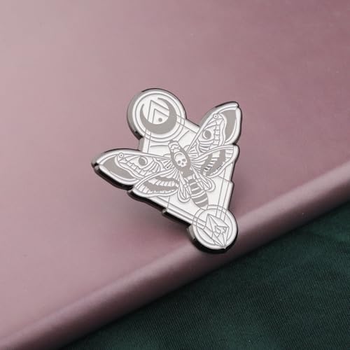 Image of PLITI Silence Lambs Movie Inspired Gift Hannibal Lecter Fan Gift Death Head Moth Brooch For Horror Movie Lover