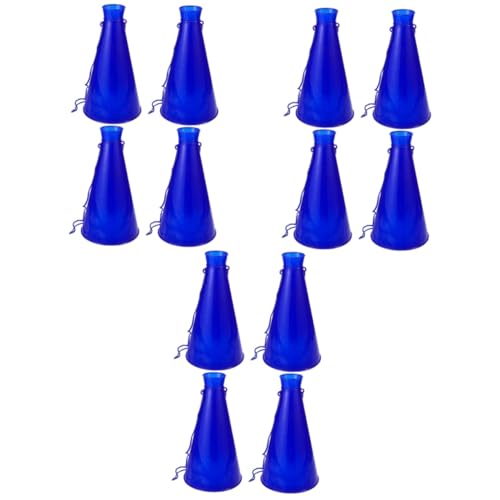 Mipcase 3sets Plastic Mini Megaphones for Party Cheer Microphones Fun Party Favor Toys 4pcs*3