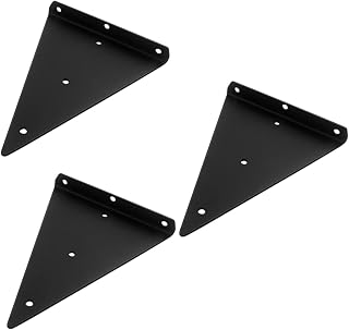 Homoyoyo 3pcs Partition Support Frame Stainless Steel Hooks Wall Hanging Decor Wall Mounted Plant Holder Video Game Storage Heavy Duty Shelf Brackets Wall Brackets for Shelves Right Angle
