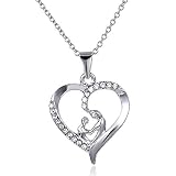 Gifts for Mom Women Mother Heart Pendant Necklace Mom Gifts Charm Fashion Chain Necklace Gifts for M