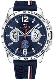 Tommy Hilfiger Multi Zifferblatt Quarz Uhr für Herren mit Marinblaues Silikonarmband - 1791476