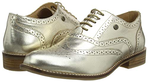 Hush Puppies Women's Natalie Oxford Flat, Gold, 9 #TOP6