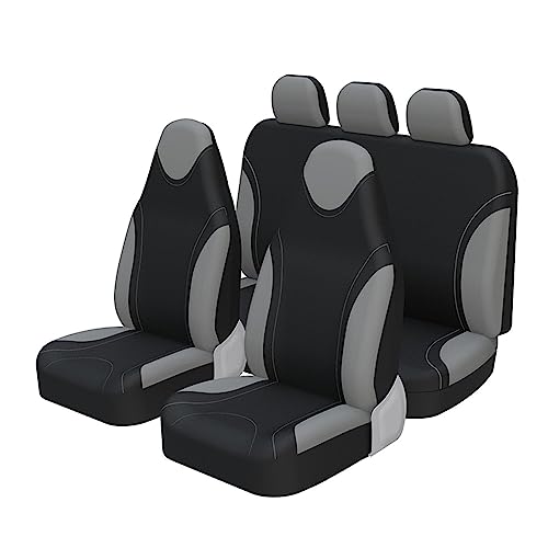 Housse de siège de voiture respirante en tissu plat anti-transpiration gris style sport