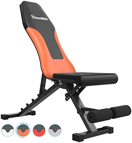 SincMill Weight Bench Adjustable Workout Bench for Home Exercise bench Gym Bench, Strength Training. Foldable Incline Decline Lifting SincMill Weight Bench Adjustable Workout Bench for Home Exercise bench Gym Bench, Strength Training. Foldable Incline Decline Lifting