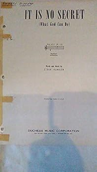 Sheet music It is No Secret (What God Can Do) Key of C Medium Book