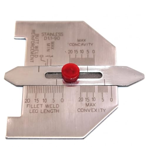 YsXoWiui Measurement Gauge Inspection Tool Stainless Steel Multi Function Measuring Device Accurate Metalworking Suitable for Fabrication Workshop Welder Use, Fillet Weld Gauge