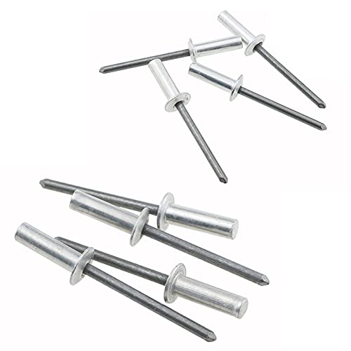ISPINNER 50pcs 3/16" x 1/2" Closed End Aluminum Blind Rivets with Steel