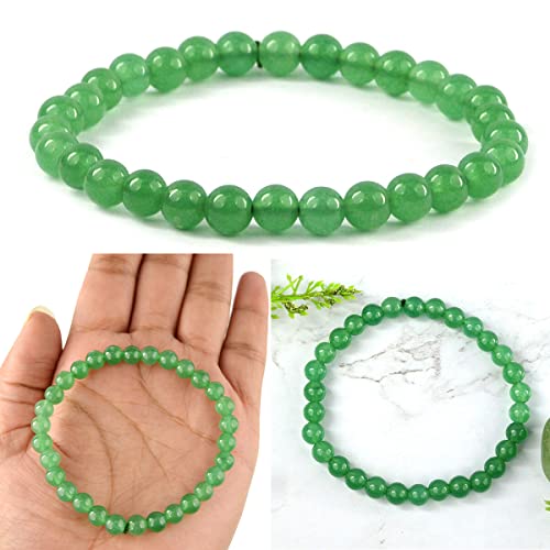 Image of Reiki Crystal Products Certified Natural Crystal Stone Bracelet 6 mm Round Beads for Men & Women | Premium Gemstone Jewellery Collection | Reiki Charged | Multiple Stone Variants Available