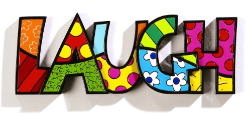 Romero Britto Word Decor LAUGH by Giftcraft