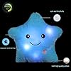 sofipal LED Twinkle Star Shaped Plush Pillow, Creative Night Light Glowing Cushions Plush Stuffed Toys Gifts for Kids, Decoration (Blue) #3